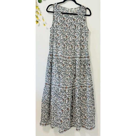 NWT Max Studio Size S Ditsy Floral Tiered Fully Lined Maxi Dress Modest Boho - Picture 7 of 12